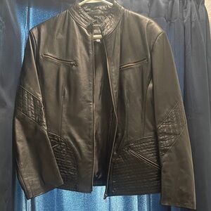 Vintage Vera Pelle Black Leather Jacket